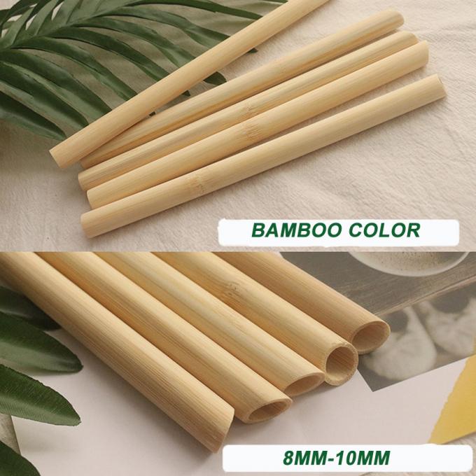 Palhinha de beber de bambu 100% natural biodegradável de calibre menor de 20 cm palhinhas reutilizáveis 2