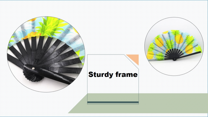 Ventilador de mão dobrável com logotipo personalizado de 13 polegadas, ventilador de mão de bambu dobrável grande, ventilador de sublimação em branco para casamento e dança 5
