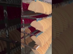 Fans de acordeão de bambu personalizados de dois lados