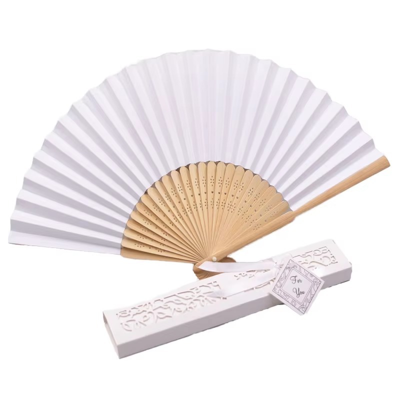 23*42cm 120g Painted Bamboo Hand Fan for Home Decoration and Wedding Gift