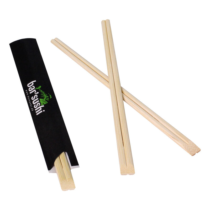 210mm Paper Wrapped Disposable Bamboo Chopsticks Made from 100% Natural Moso Bamboo for Sushi and Restaurants