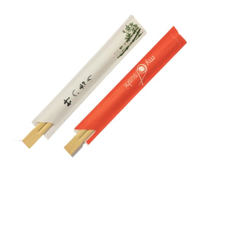 Custom Logo Printed Eco-Friendly Disposable Bamboo Chopsticks with 100pairs/polybag Packaging