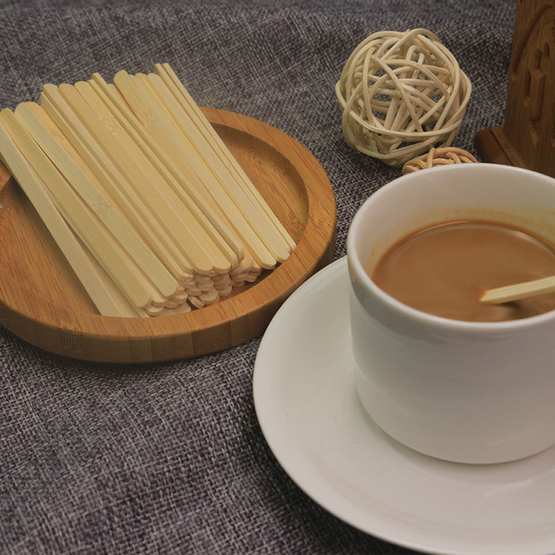 Biodegradable Bamboo Coffee Sticks Honey Stir Bamboo Tea Stirrer Sticks